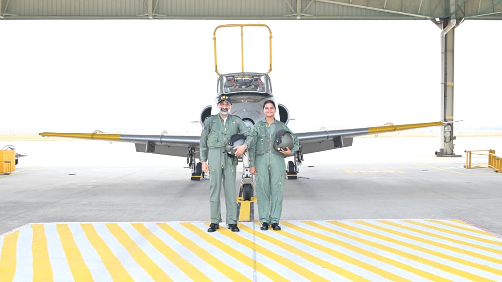 Chief of the Air Staff Undertakes Flying Sortie with Air Wing NCC Cadet